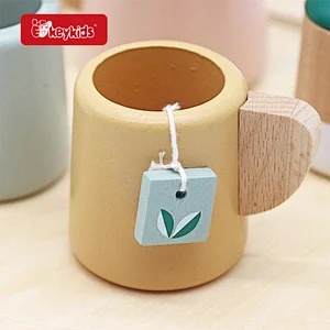 Pretend Play Kitchen Accessories Wooden Toys Tea Set for Toddler W10D579